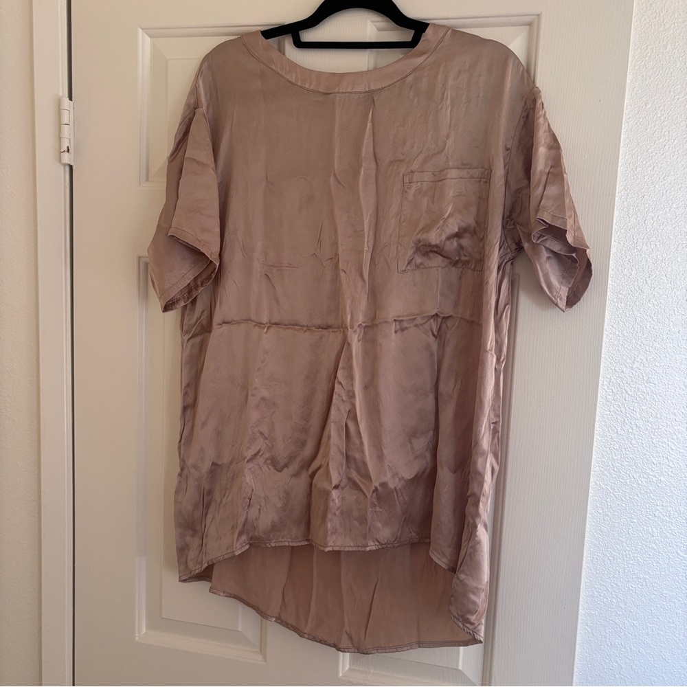 100% Silk Pajama shorts/short sleeve Set
